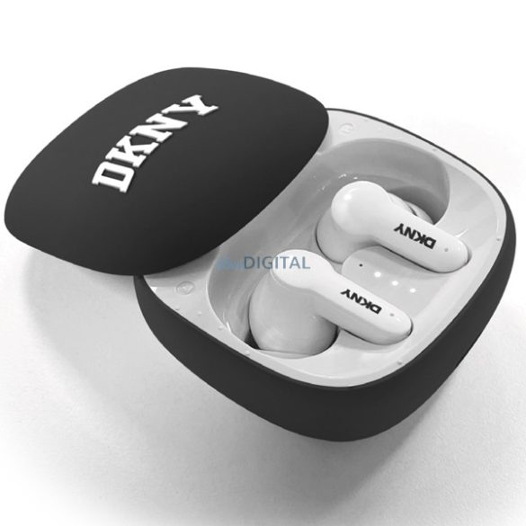 DKNY DKTWS3DNYAK 3D Rubber Matte Finish TWS Bluetooth vezeték nélküli fülhallgató - fekete