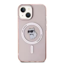   Karl Lagerfeld KLHMP12MHFCCNOP IML Choupette MagSafe-kompatibilis tok iPhone 12/12 Pro - rózsaszín
