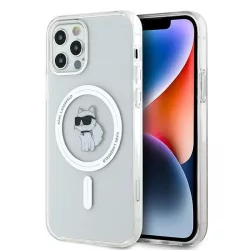   Karl Lagerfeld KLHMP12MHFCCNOT IML Choupette MagSafe-kompatibilis tok iPhone 12 / 12 Pro - átlátszó