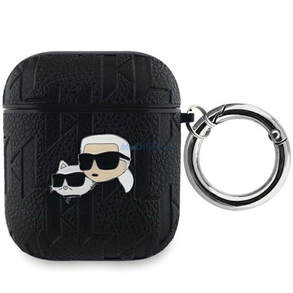 Karl Lagerfeld KLA2PGKCPK Monogram Karl & Choupette Head tok AirPods 1/2 - fekete