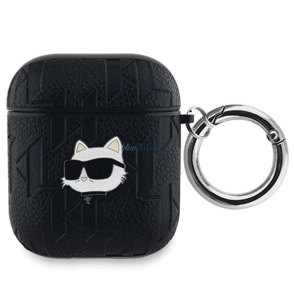 Karl Lagerfeld KLA2PGCHPK Monogram Choupette Head tok AirPods 1/2 - fekete