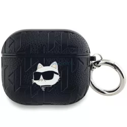   Karl Lagerfeld KLA3PGCHPK Monogram Choupette Head tok AirPods 3 - fekete