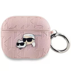   Karl Lagerfeld KLA3PGKCPP Monogram Karl & Choupette Head tok AirPods 3 - rózsaszín