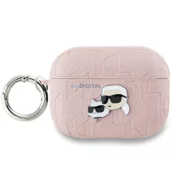   Karl Lagerfeld KLAP2PGKCPP Monogram Karl & Choupette Head tok AirPods Pro 2 - rózsaszín