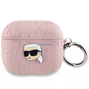 Karl Lagerfeld KLA3PGKIPP Monogram Karl Head tok AirPods 3 - rózsaszín