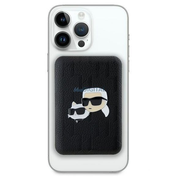 Karl Lagerfeld KLPB5FPGKSKCHK Karl&Choupette Head Pin MagSafe powerbank 15W 5000mAh - fekete