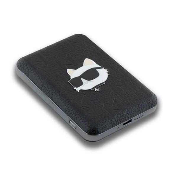 Karl Lagerfeld KLPB5FPGKSCHHK Choupette Head Pin MagSafe powerbank 15W 5000mAh - fekete