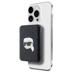   Karl Lagerfeld KLPB5FPGKSKIHK Karl Head Pin MagSafe powerbank 15W 5000mAh - fekete