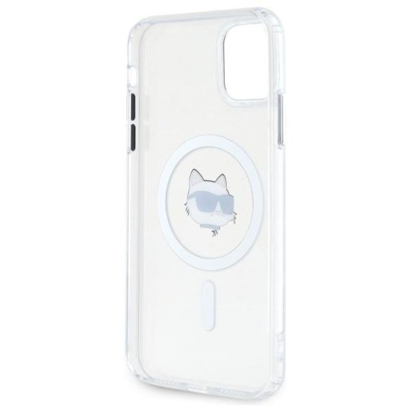 Karl Lagerfeld KLHMN61HLSCHH IML Metal Choupette Head MagSafe-kompatibilis keménytok iPhone 11 - fehér