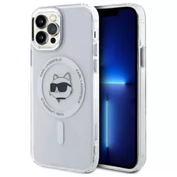   Karl Lagerfeld KLHMP12MHLSCHH IML Metal Choupette Head MagSafe-kompatibilis keménytok iPhone 12/12 Pro - fehér