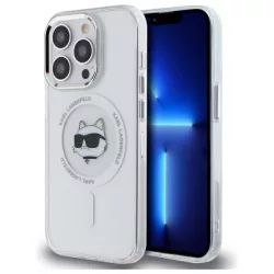   Karl Lagerfeld KLHMP13LHLSCHH IML Metal Choupette Head MagSafe-kompatibilis keménytok iPhone 13 Pro - fehér