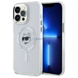   Karl Lagerfeld KLHMP14XHLSCHH IML Metal Choupette Head MagSafe-kompatibilis keménytok iPhone 14 Pro Max - fehér
