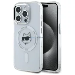   Karl Lagerfeld KLHMP15XHLSCHH IML Metal Choupette Head MagSafe-kompatibilis keménytok iPhone 15 Pro Max - fehér