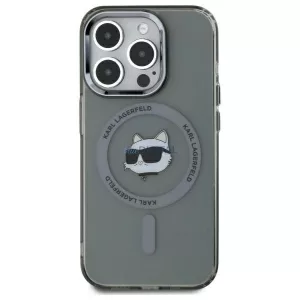 Karl Lagerfeld KLHMP15XHLSCHK IML Metal Choupette Head MagSafe-kompatibilis keménytok iPhone 15 Pro Max - szürke átlátszó