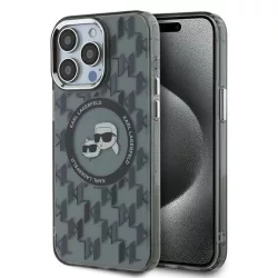   Karl Lagerfeld KLHMP15LHMCKMHK IML Monogram Karl&Choupette Head MagSafe tok iPhone 15 Pro - fekete