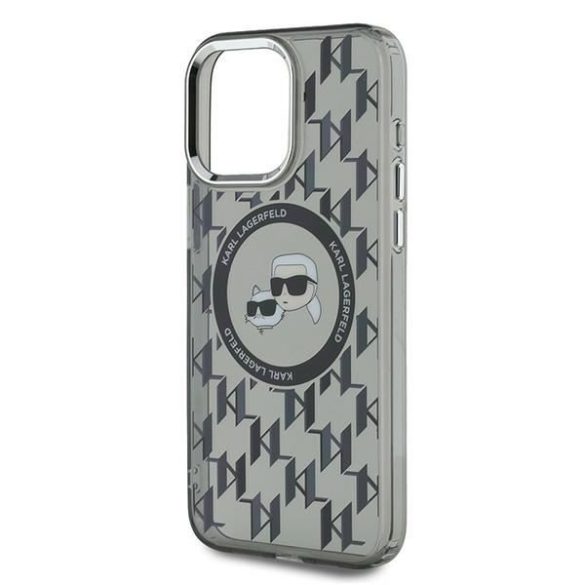 Karl Lagerfeld KLHMP15LHMCKMHK IML Monogram Karl&Choupette Head MagSafe tok iPhone 15 Pro - fekete