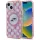 Karl Lagerfeld KLHMP15SHMCKMHP IML Monogram Karl&Choupette Head MagSafe tok iPhone 15 - rózsaszín