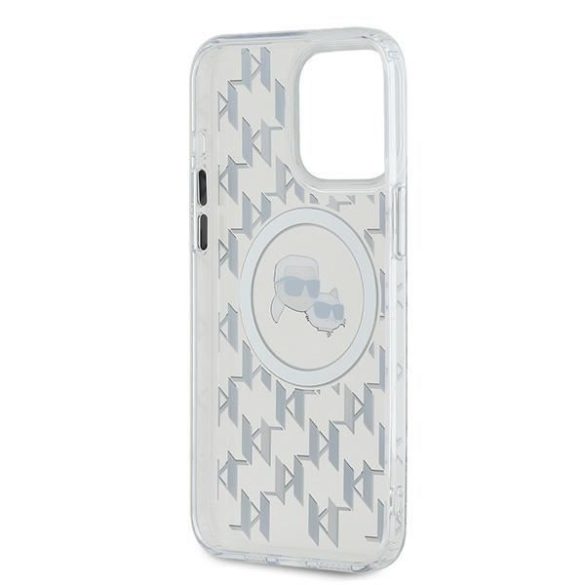 Karl Lagerfeld KLHMP15LHMCKMHT IML Monogram Karl&Choupette Head MagSafe tok iPhone 15 Pro - átlátszó