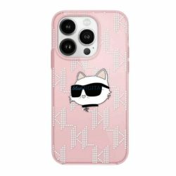   Karl Lagerfeld KLHCP13XHKLPCHP IML Choupette Head & Monogram tok iPhone 13 Pro Max - rózsaszín