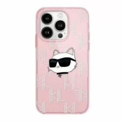   Karl Lagerfeld KLHCP14SHKLPCHP IML Choupette Head & Monogram tok iPhone 14 - rózsaszín