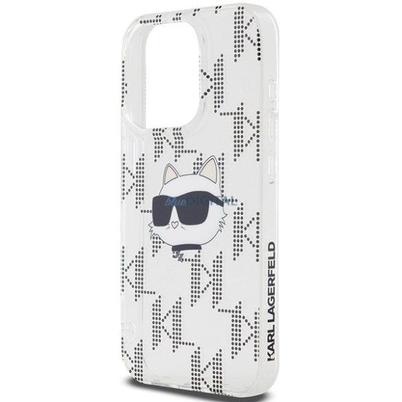 Karl Lagerfeld KLHCP15LHKLPCHT IML Choupette Head & Monogram tok iPhone 15 Pro - átlátszó