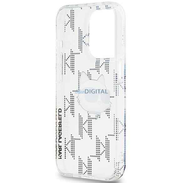 Karl Lagerfeld KLHCP15LHKLPCHT IML Choupette Head & Monogram tok iPhone 15 Pro - átlátszó