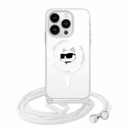   Karl Lagerfeld KLHMP14SHCCHNT IML Choupette Head & Cord MagSafe-kompatibilis tok iPhone 14 - átlátszó