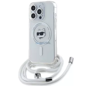 Karl Lagerfeld KLHMP15XHCCHNT IML Choupette Head&Cord MagSafe-kompatibilis tok iPhone 15 Pro Max - átlátszó