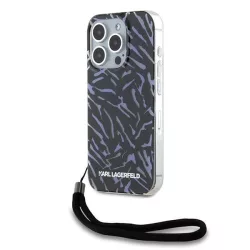   Karl Lagerfeld KLHCP15XHZBPKCCU Zebra With Cord tok iPhone 15 Pro Max - lila