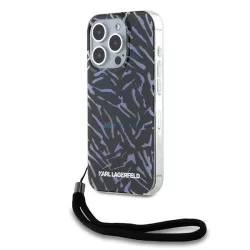   Karl Lagerfeld KLHCP15XHZBPKCCU Zebra With Cord tok iPhone 15 Pro Max - lila