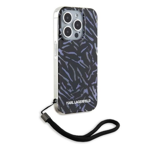 Karl Lagerfeld KLHCP15XHZBPKCCU Zebra With Cord tok iPhone 15 Pro Max - lila