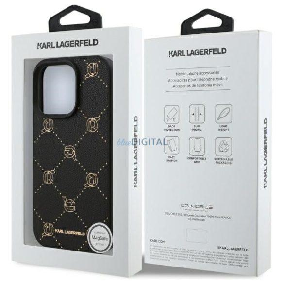 Karl Lagerfeld KLHMP16LPGKHPHK Magsafe Karl Head tok iPhone 16 Pro - fekete