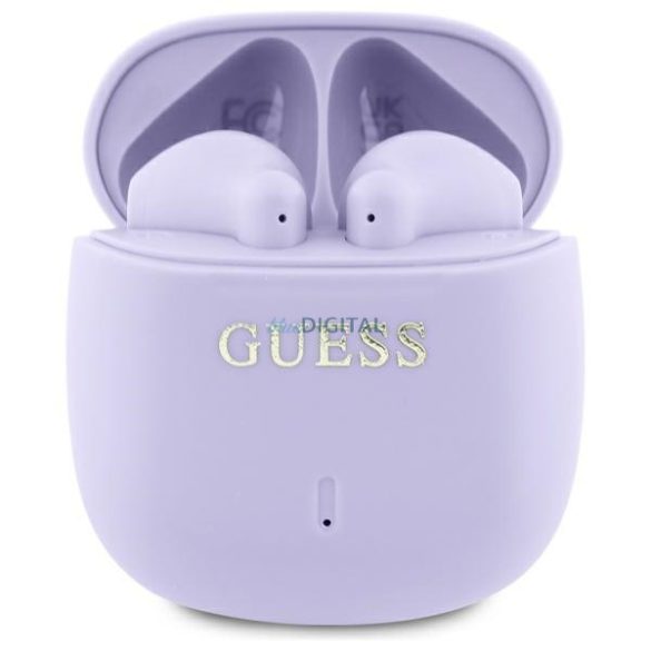 Guess GUTWSJ14ESGU Printed Classic Logo TWS Bluetooth vezeték nélküli fülhallgató - lila