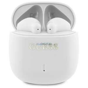 Guess GUTWSJ14ESGH Printed Classic Logo TWS Bluetooth vezeték nélküli fülhallgató - fehér