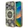 Guess GUHMP16LH4PYEEW IML Peony On 4G Background MagSafe keménytok iPhone 16 Pro - barna