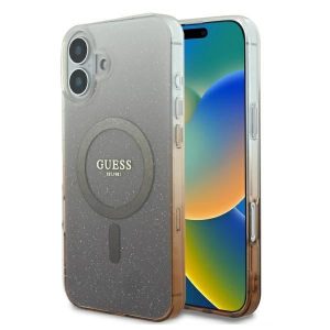 Guess GUHMP16SHGRCELW IML Glitter Gradient MagSafe keménytok iPhone 16 - barna