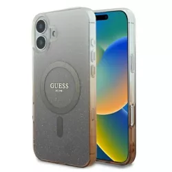   Guess GUHMP16MHGRCELW IML Glitter Gradient MagSafe keménytok iPhone 16 Plus - barna