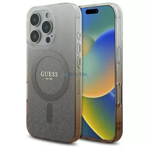 Guess GUHMP16LHGRCELW IML Glitter Gradient MagSafe keménytok iPhone 16 Pro - barna