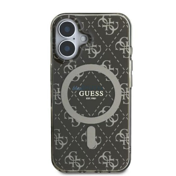 Guess GUHMP16MH4DTEW IML 4G Background MagSafe keménytok iPhone 16 Plus - barna