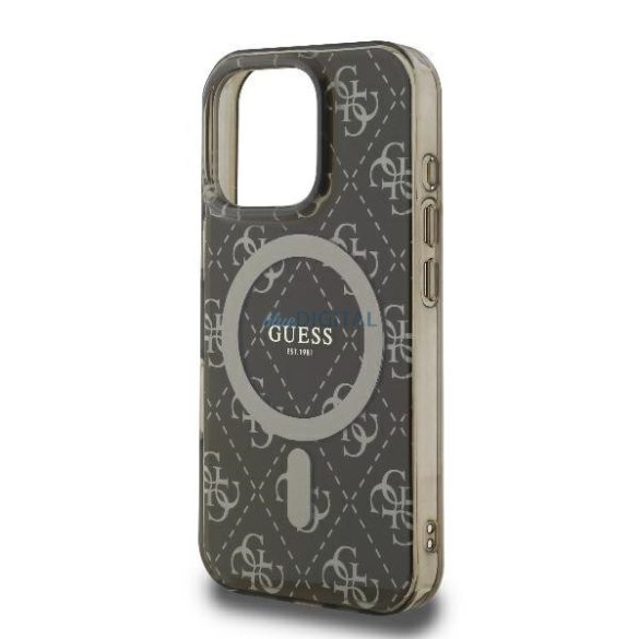 Guess GUHMP16XH4DTEW IML 4G Background MagSafe keménytok iPhone 16 Pro Max - barna