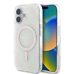   Guess GUHMP16MH4DTEH IML 4G Background MagSafe keménytok iPhone 16 Plus - fehér