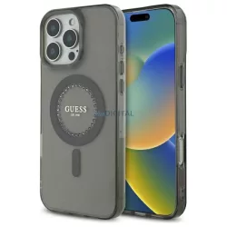   Guess GUHMP16XPFTDTEK IML Rhinestones MagSafe keménytok iPhone 16 Pro Max - fekete