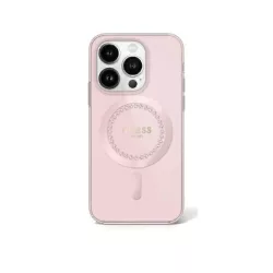   Guess GUHMP16XPFTDTEP IML Rhinestones MagSafe keménytok iPhone 16 Pro Max - rózsaszín