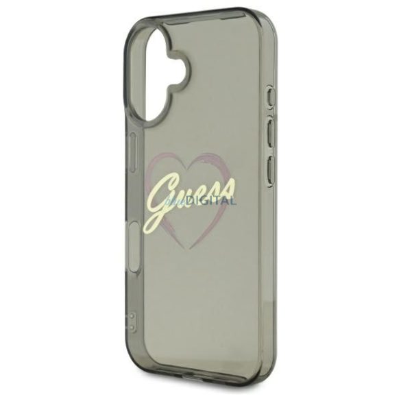 Guess GUHCP16MHCHGSPK IML Heart keménytok iPhone 16 Plus - fekete