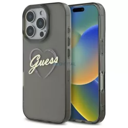   Guess GUHCP16LHCHGSPK IML Heart keménytok iPhone 16 Pro - fekete