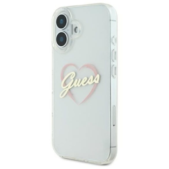 Guess GUHCP16SHCHGSPT IML Heart keménytok iPhone 16 - átlátszó