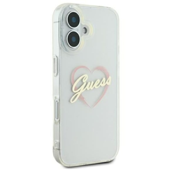 Guess GUHCP16SHCHGSPT IML Heart keménytok iPhone 16 - átlátszó