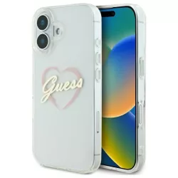   Guess GUHCP16MHCHGSPT IML Heart keménytok iPhone 16 plus - átlátszó
