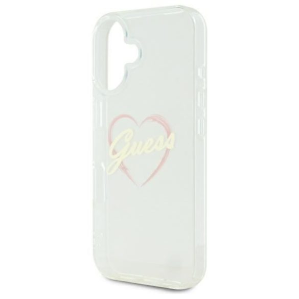 Guess GUHCP16MHCHGSPT IML Heart keménytok iPhone 16 plus - átlátszó