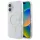Guess GUHMP16MHFGERET IML Glitter Circle MagSafe-kompatibilis keménytok iPhone 16 Plus - átlátszó